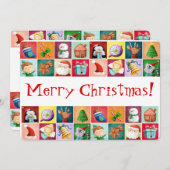 Schattigee kerstpatroon Kaart (Voorkant / Achterkant)