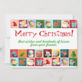 Schattigee kerstpatroon Kaart (Achterkant)