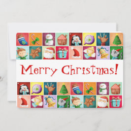 Schattigee kerstpatroon Kaart