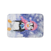Schattigee kerstpinguïn badmat (Voorkant)