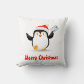 Schattigee kerstpinguïn toont de brief van de kers kussen (Voorkant)