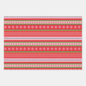 Schattigee kerstpinguïns in gebreide wanten inpakpapier vel (Voorkant 3)