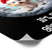 Schattigee Kerstpoedel - Grappig Hondenontwerp voo Poster (Hoek)