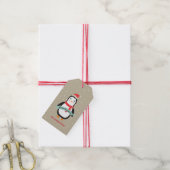 Schattigee Kerstpop "Vrolijk Kerstfeest" Personali Cadeaulabel (Met Touw)