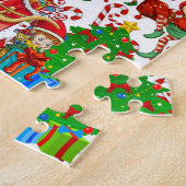 Schattigee kerstpuzzel kun je de muis vinden legpuzzel (Zijkant)