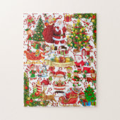 Schattigee kerstpuzzel kun je de muis vinden legpuzzel (Verticaal)