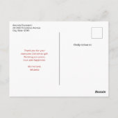 Schattigee Kerstrendier vakantie geschenken Dank u Briefkaart (Achterkant)