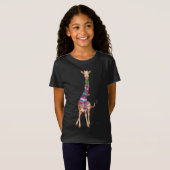 Schattigee kerstsjaal Giraffe T-shirt (Voorkant volledig)