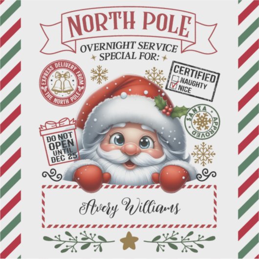 Schattigee kerstspecial van Santa Sticker (Voorkant)