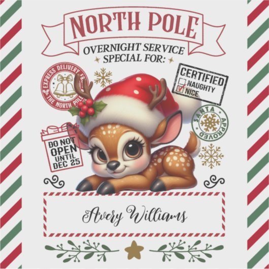 Schattigee kerstspecial van Santa Sticker (Voorkant)