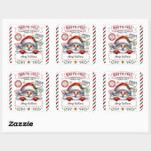 Schattigee kerstspecial van Santa Vierkante Sticker (Vel)