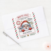 Schattigee kerstspecial van Santa Vierkante Sticker (Envelop)