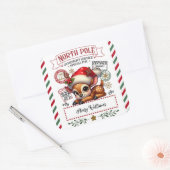 Schattigee kerstspecial van Santa Vierkante Sticker (Envelop)