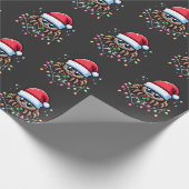 Schattigee kerstspin in Santa Hat Cadeaupapier (Hoek)