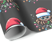 Schattigee kerstspin in Santa Hat Cadeaupapier (Rol Hoek)
