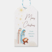 Schattigee kerststal cadeau Labels Cadeaulabel (Voorkant)