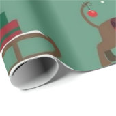 Schattigee kerststal cadeaupapier (Rol Hoek)