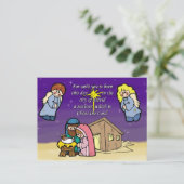 Schattigee kerststal kerst Kaart (Staand voorkant)