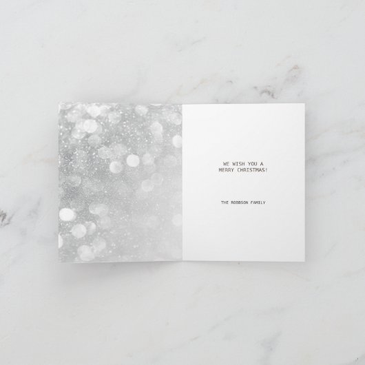 Schattigee kersttakken en -ballen feestdagen kaart (Binnen)