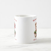 Schattigee kerstteddybeer met maretak koffiemok (Center)