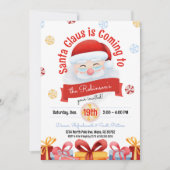 Schattigee kerstthema kerstfeest uitnodiging (Voorkant)