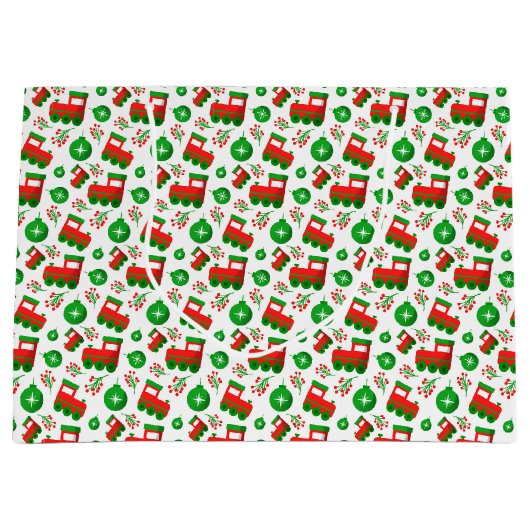 Schattigee kersttractor, bessen, Ornament Groot Cadeauzakje