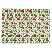 Schattigee kersttractor, bessen, Ornament Groot Cadeauzakje (Achterkant)