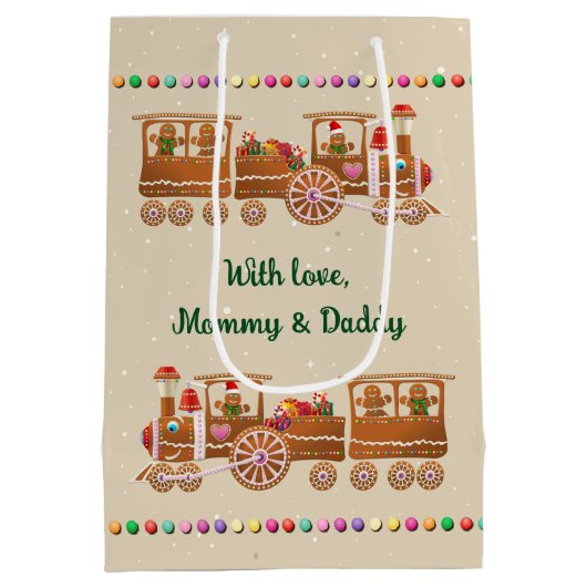 Schattigee kersttreinen medium cadeauzakje (Achterkant)