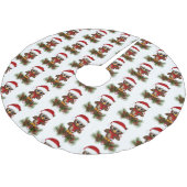 Schattigee kerstuil op dennentak boomrok kerstboom rok (Gekanteld)