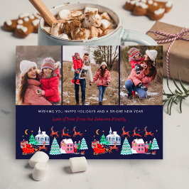 Schattigee kerstvakantie 3 foto's feestdagenkaart