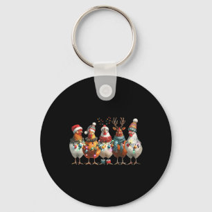 Schattigee kerstvakantie Boerderij Animal Funny Ch Sleutelhanger
