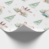 Schattigee kerstvakantie bomen Woodland Beer & Dee Cadeaupapier (Hoek)