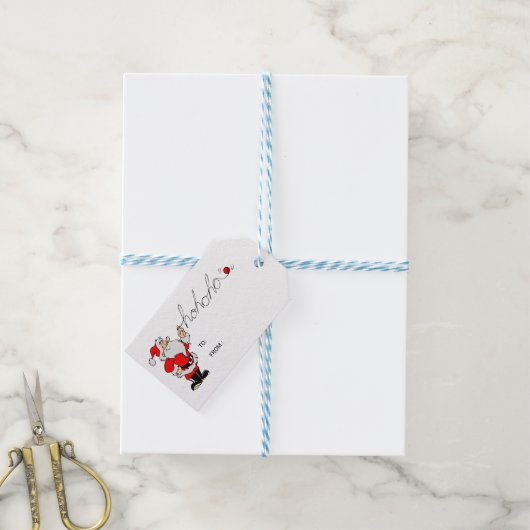 Schattigee kerstvakantie cadeaulabel (Met Touw)