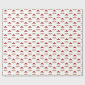 Schattigee kerstvakantie cadeaupapier (Vlak)