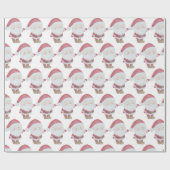 Schattigee kerstvakantie cadeaupapier (Vlak)