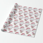 Schattigee kerstvakantie cadeaupapier (Uitgerold)