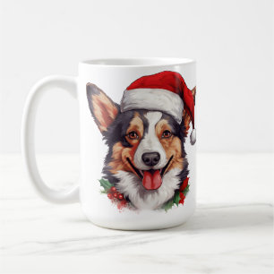 SCHATTIGEE KERSTVAKANTIE CARDIGAN WELSH CORGI DOG KOFFIEMOK