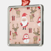 Schattigee kerstvakantie Cartoon Metalen Ornament (Links)