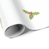 Schattigee kerstvakantie Llama Alpaca Cadeaupapier (Rol Hoek)