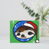 SCHATTIGEE KERSTVAKANTIE LUIAARD BRIEFKAART (Staand voorkant)
