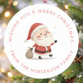 Schattigee kerstvakantie ronde sticker