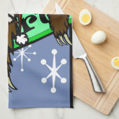 SCHATTIGEE KERSTVAKANTIE SANTA SLOTH VERTICAAL THEEDOEK (Quarter Fold)