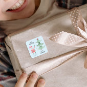 Schattigee kerstvakantie vierkante sticker