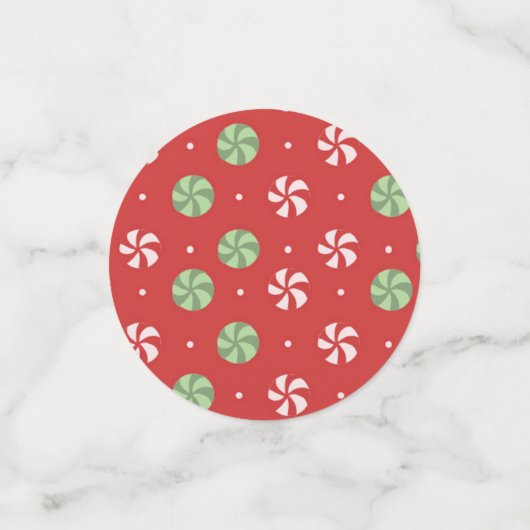 Schattigee kerstvakantie Waterverf gezichten Santa Confetti (Kleine voorkant)