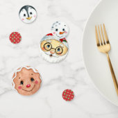 Schattigee kerstvakantie Waterverf gezichten Santa Confetti (Groep)