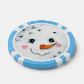 Schattigee kerstvakantie Waterverf sneeuwmangezich Poker Chips (Enkel)