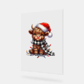 Schattigee kerstverlichting Highland Koe Funny Chr Acryl Bord (Hoek)