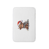 Schattigee kerstverlichting Highland Koe Funny Chr Badmat (Voorkant Verticaal)