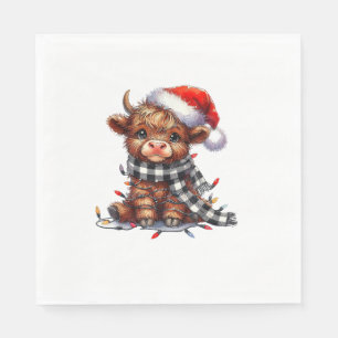 Schattigee kerstverlichting Highland Koe Funny Chr Servet