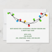 Schattigee kerstverlichting Kinder foto Feestdagenkaart (Achterkant)